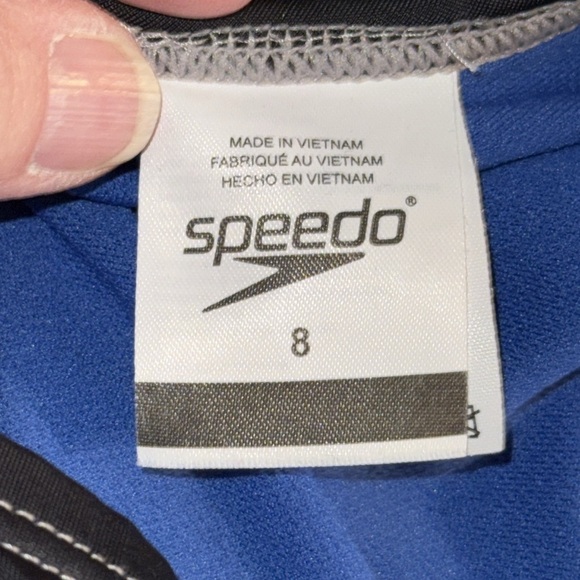 Speedo Hydro Bra Quantum Splice Blue Lolite One Piece Swimsuit - Picture 5 of 5